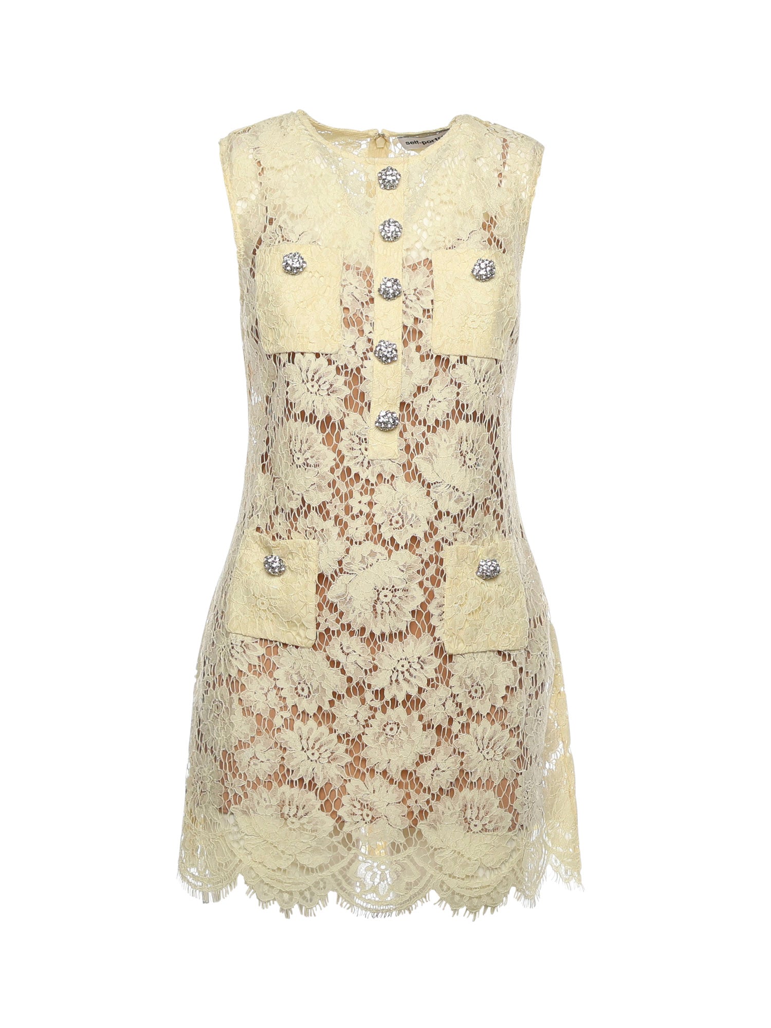 Self-portrait Dresses Yellow Polyamide