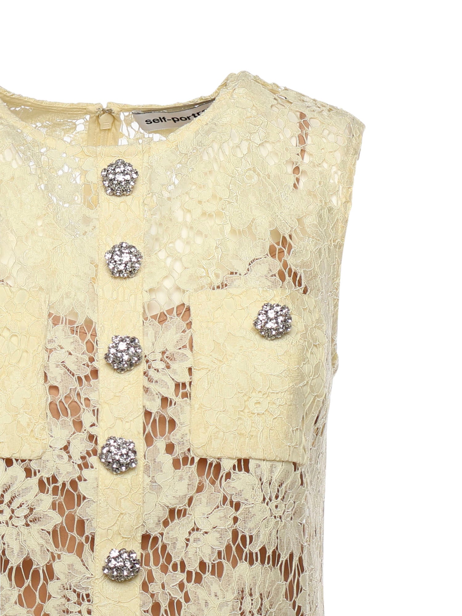 Self-portrait Dresses Yellow Polyamide