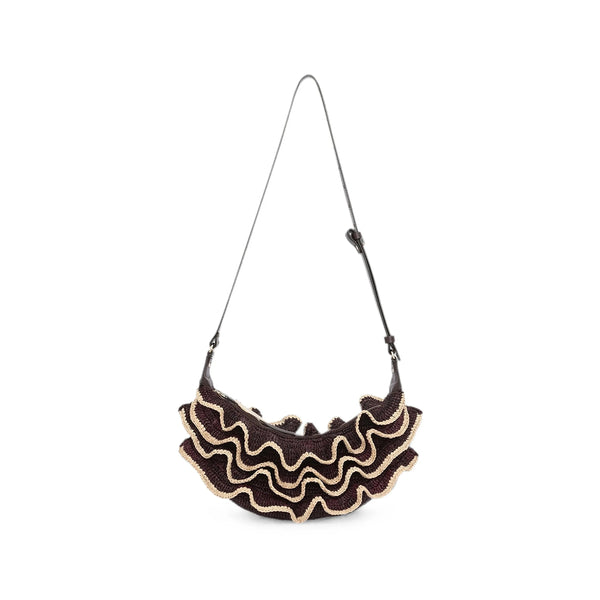 Raffia Shoulder Bag Brown