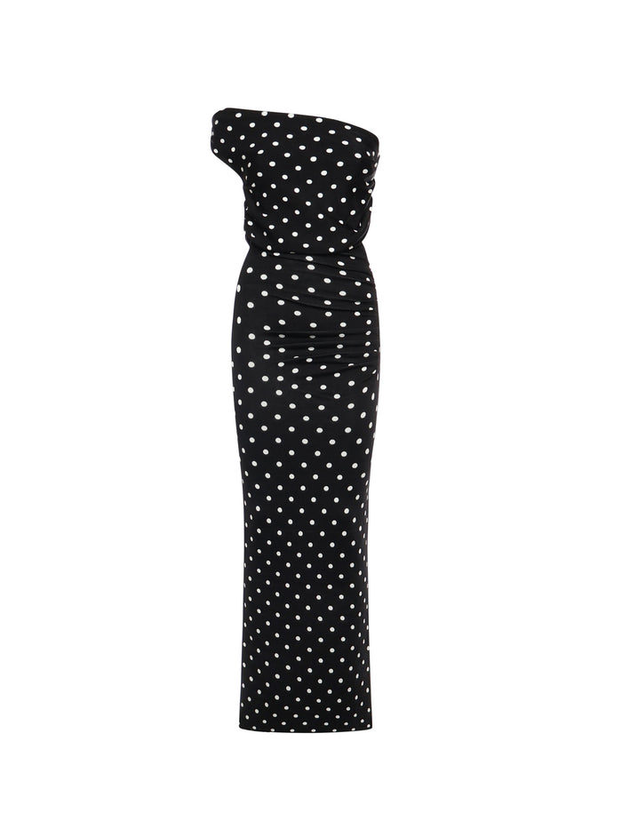 Self-Portrait Dresses Black / White Viscose Polyamide Elastane