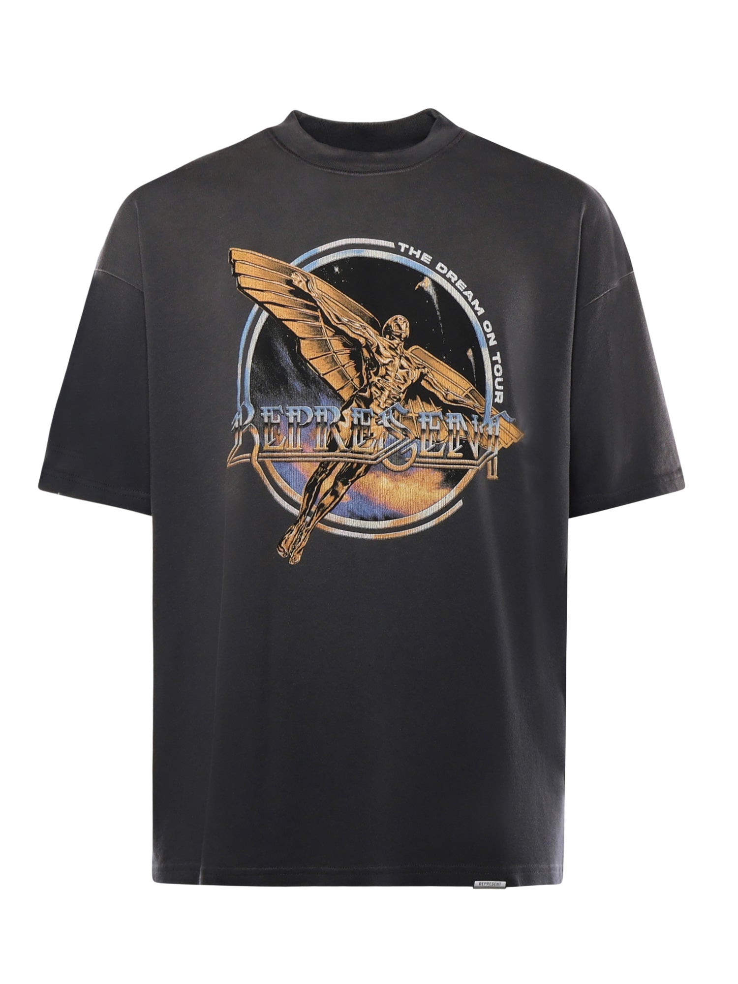 Represent T-shirts and Polos Sun Fade Grey Cotton