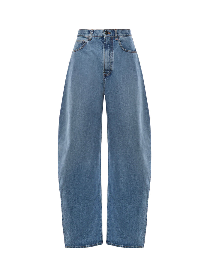 Alaia Jeans Cloudy Blue Cotton Polyurethane