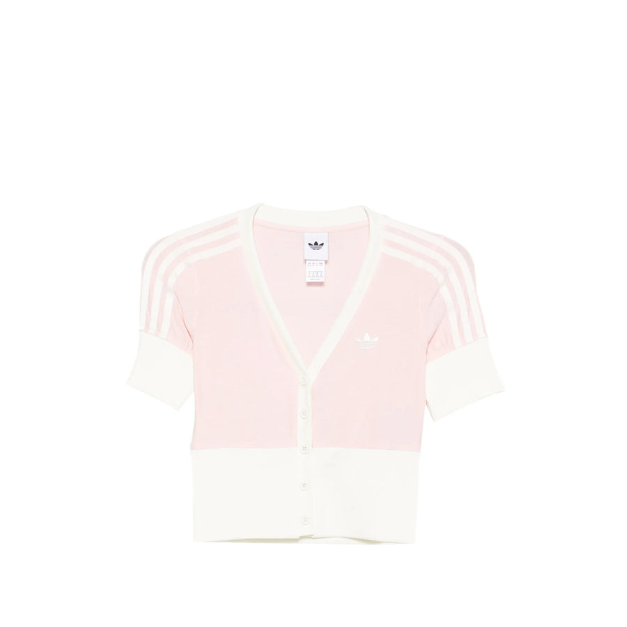 Top With Logo Detail Pink-Beige Pink/neutrals Acrylic: 28. Tops