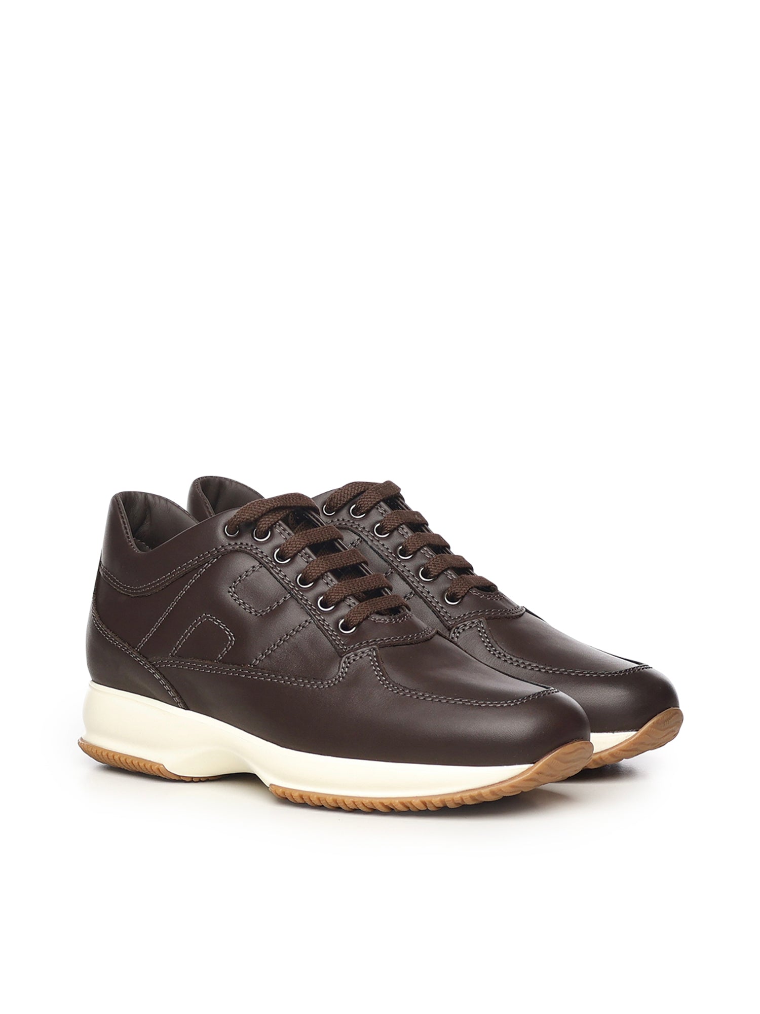 Hogan Sneakers Brown Calfskin