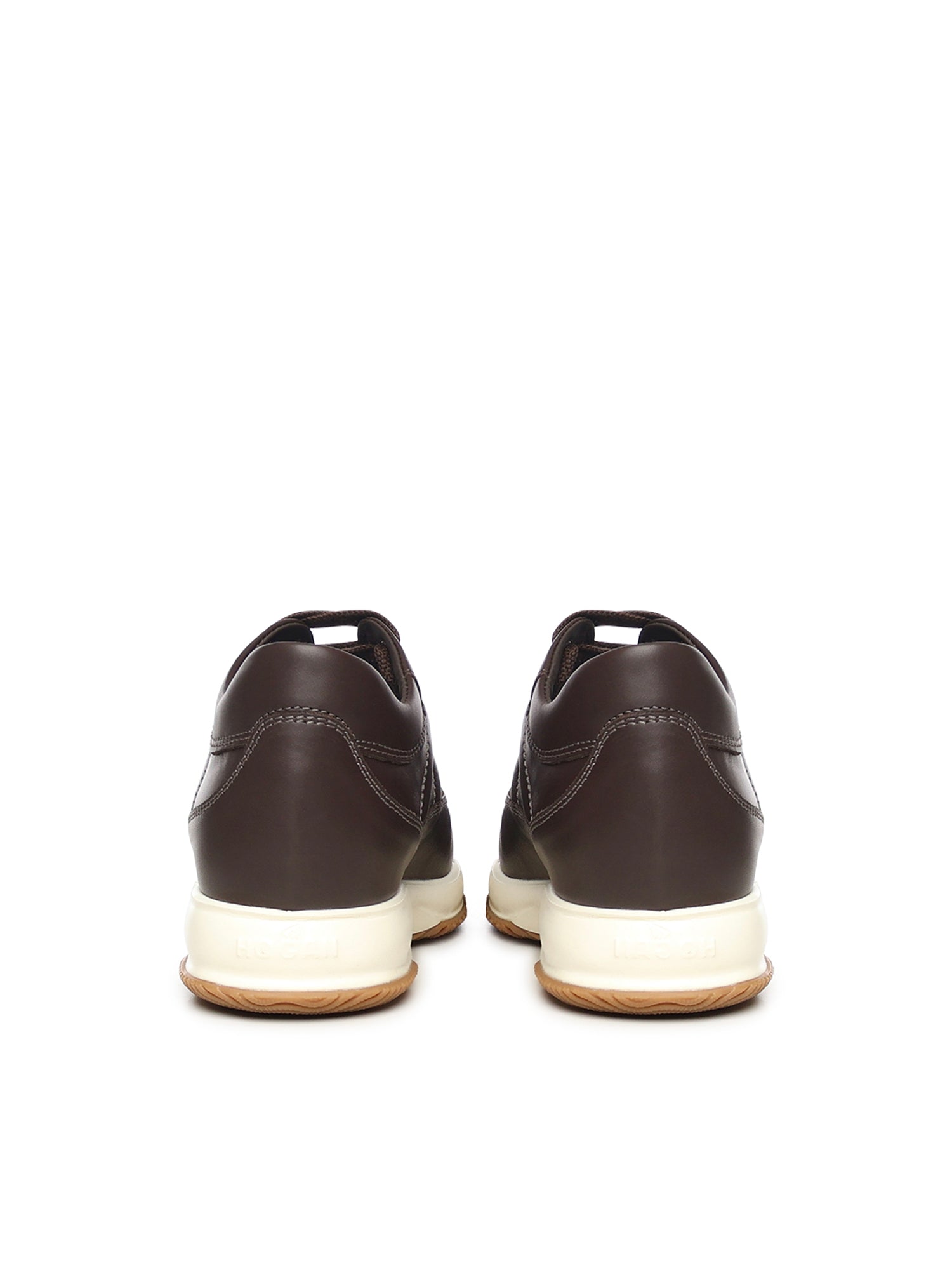 Hogan Sneakers Brown Calfskin