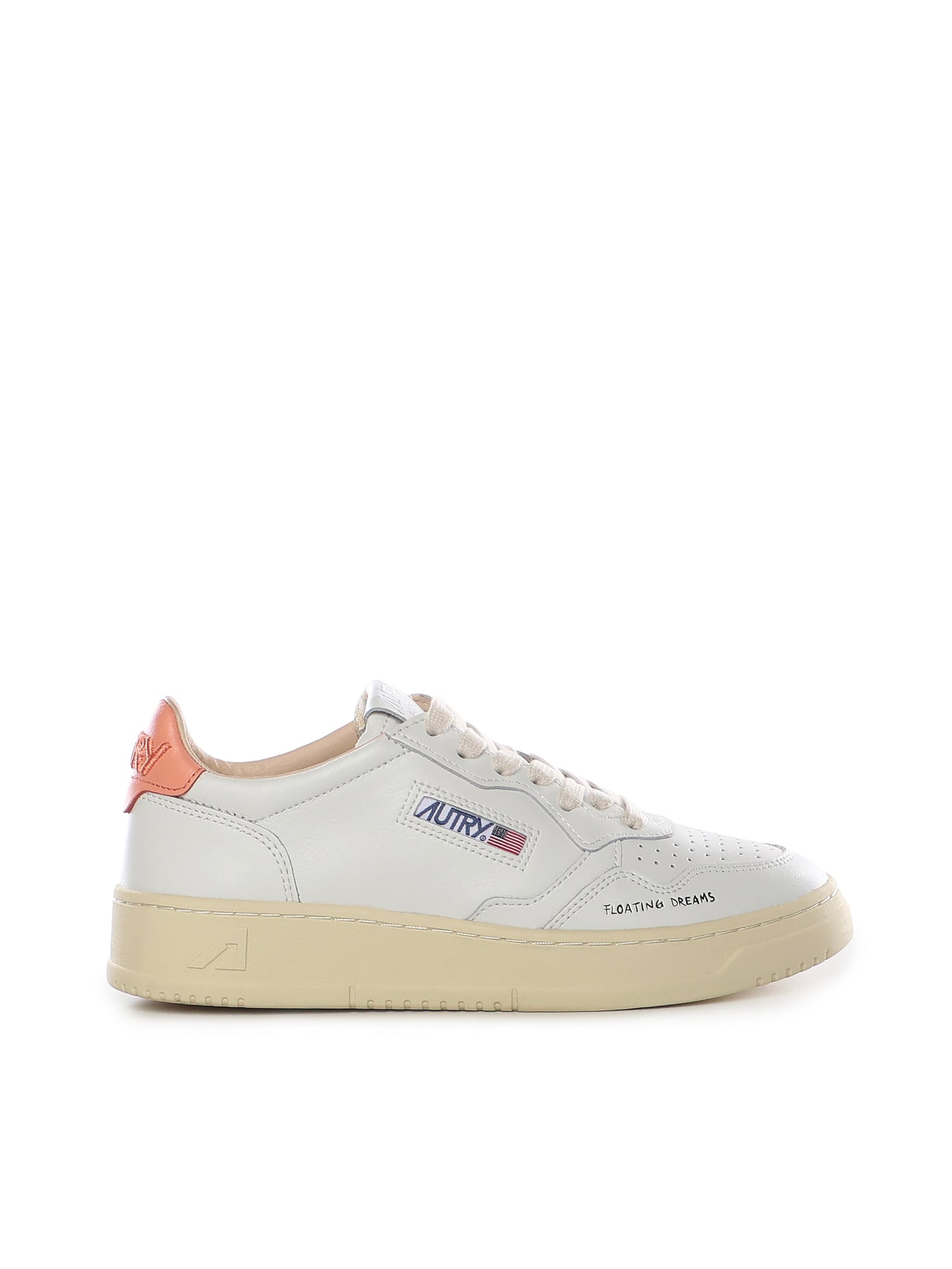 AUTRY Sneakers Wht/peach Cowskin