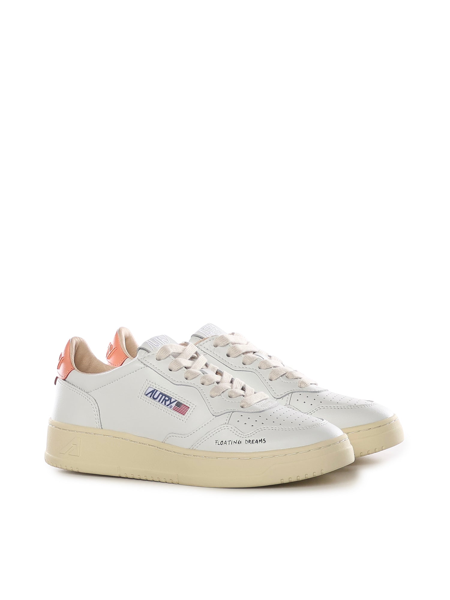 AUTRY Sneakers Wht/peach Cowskin