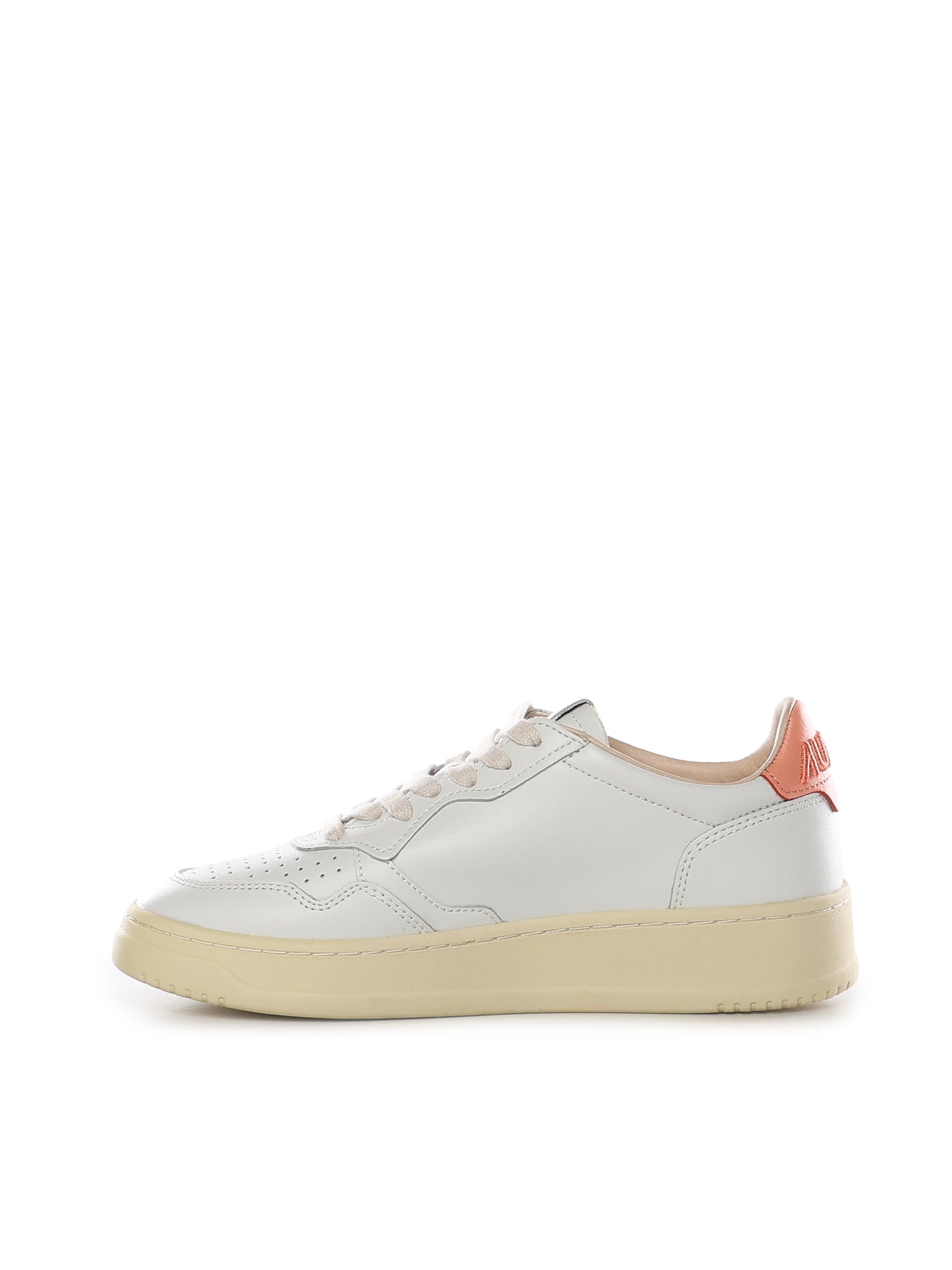 AUTRY Sneakers Wht/peach Cowskin