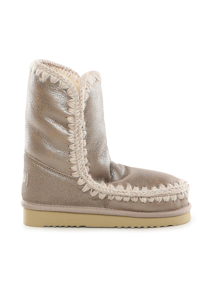 Mou Boots Stone Metalic Sheepskin
