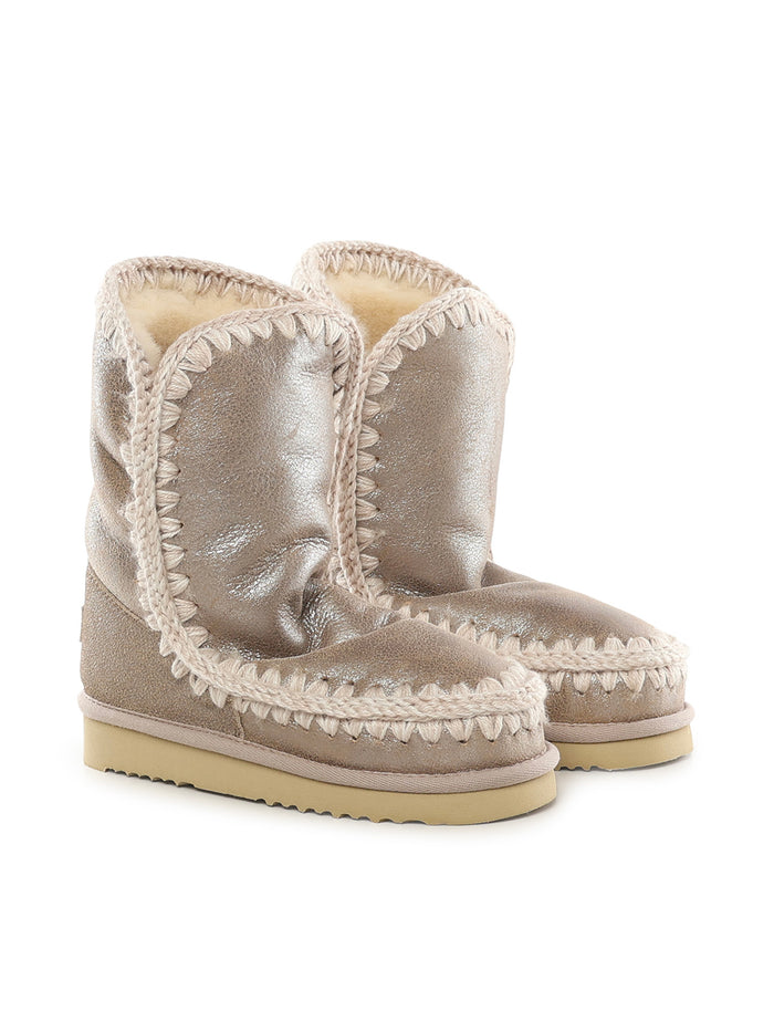 Mou Boots Stone Metalic Sheepskin