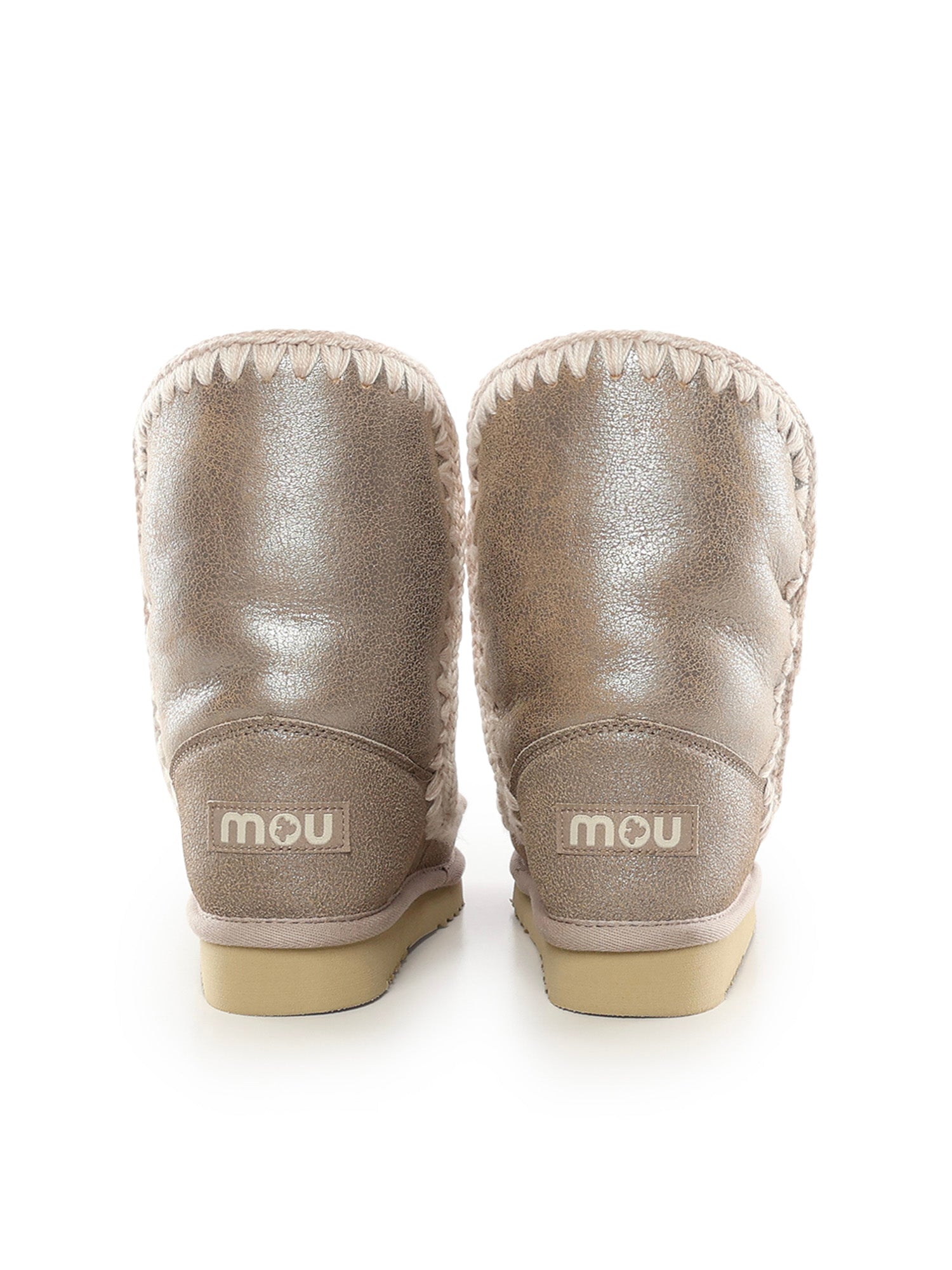 Mou Boots Stone Metalic Sheepskin