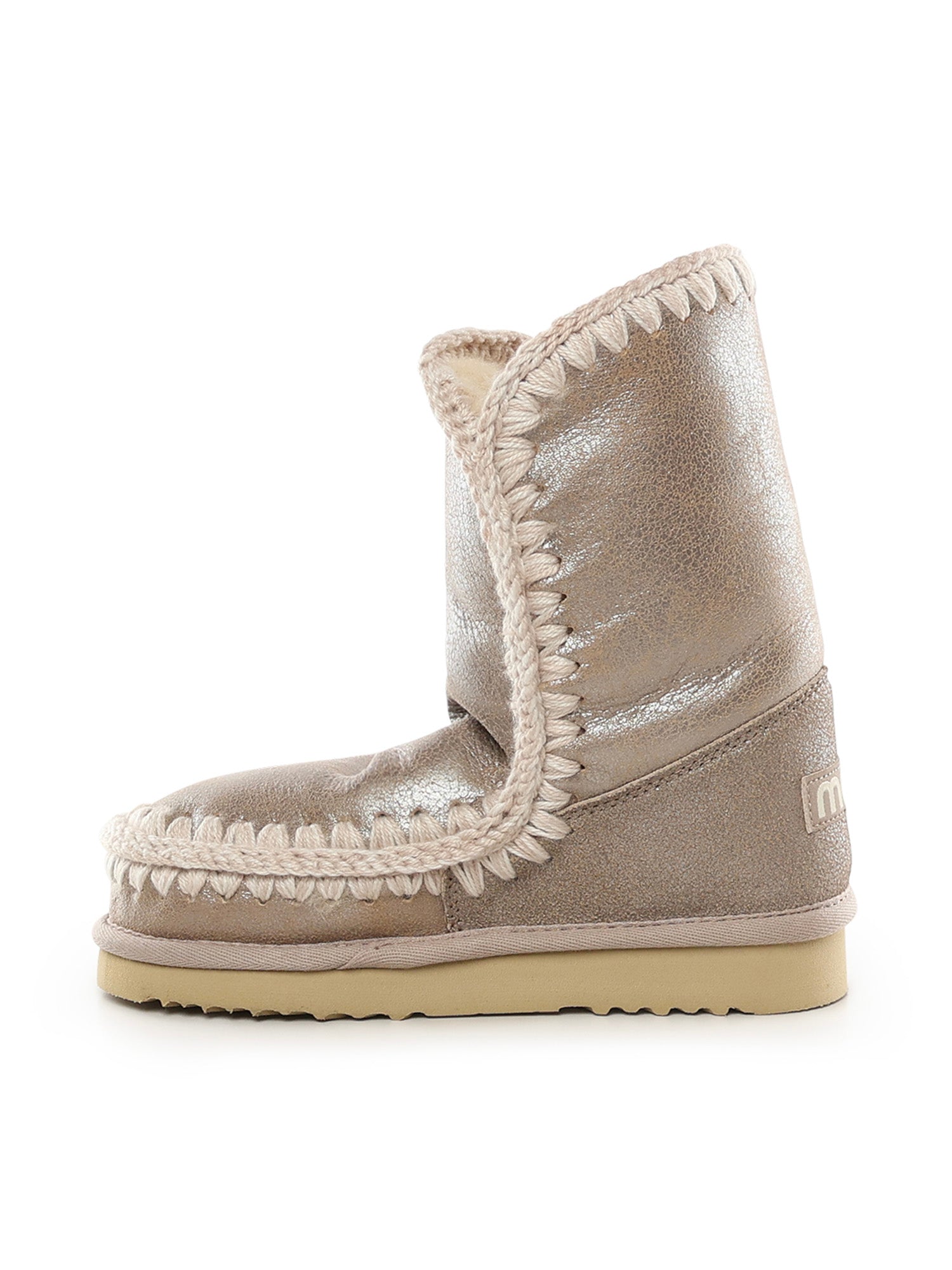 Mou Boots Stone Metalic Sheepskin