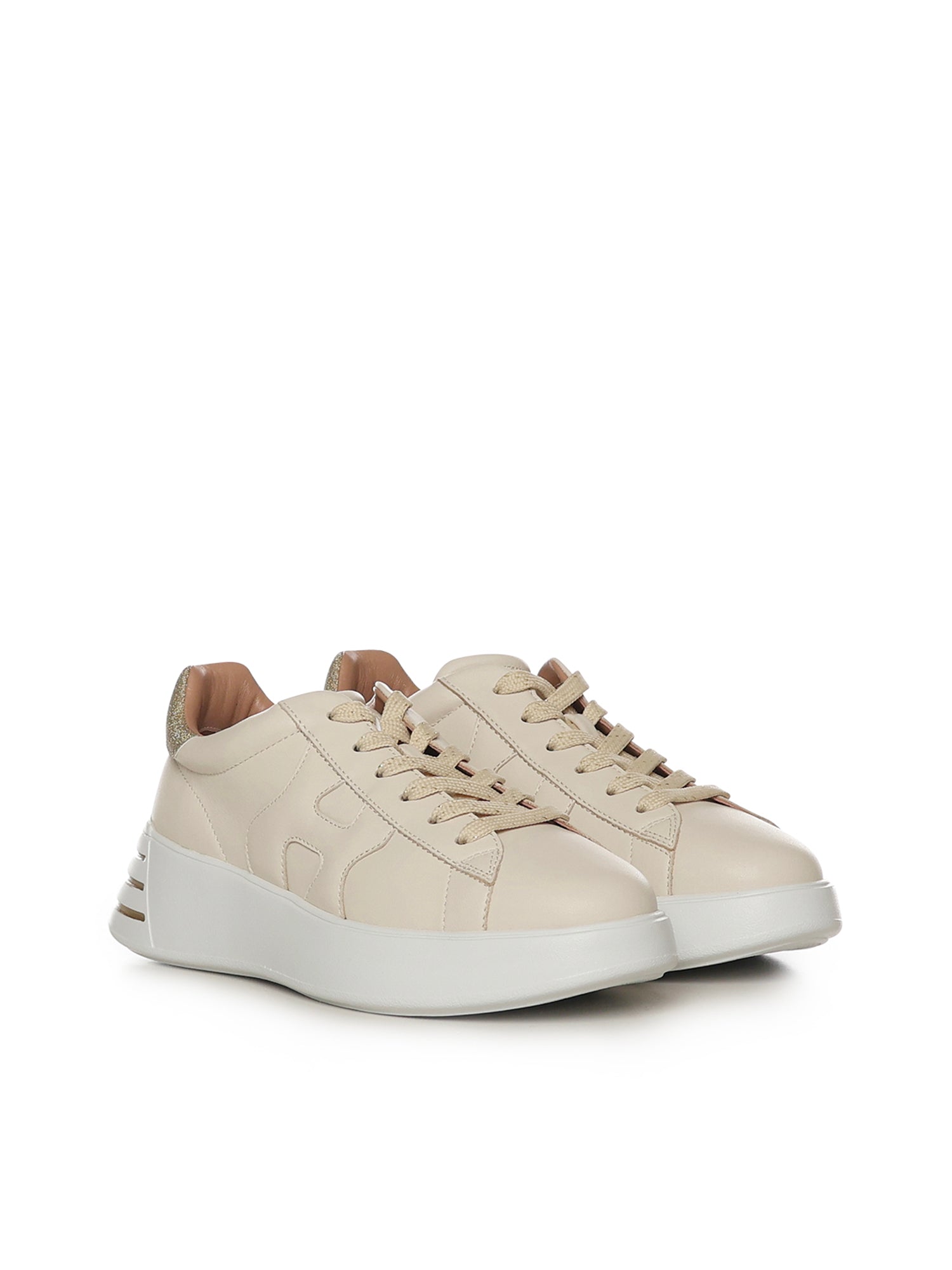 Hogan Sneakers Ivory/gold Nappa