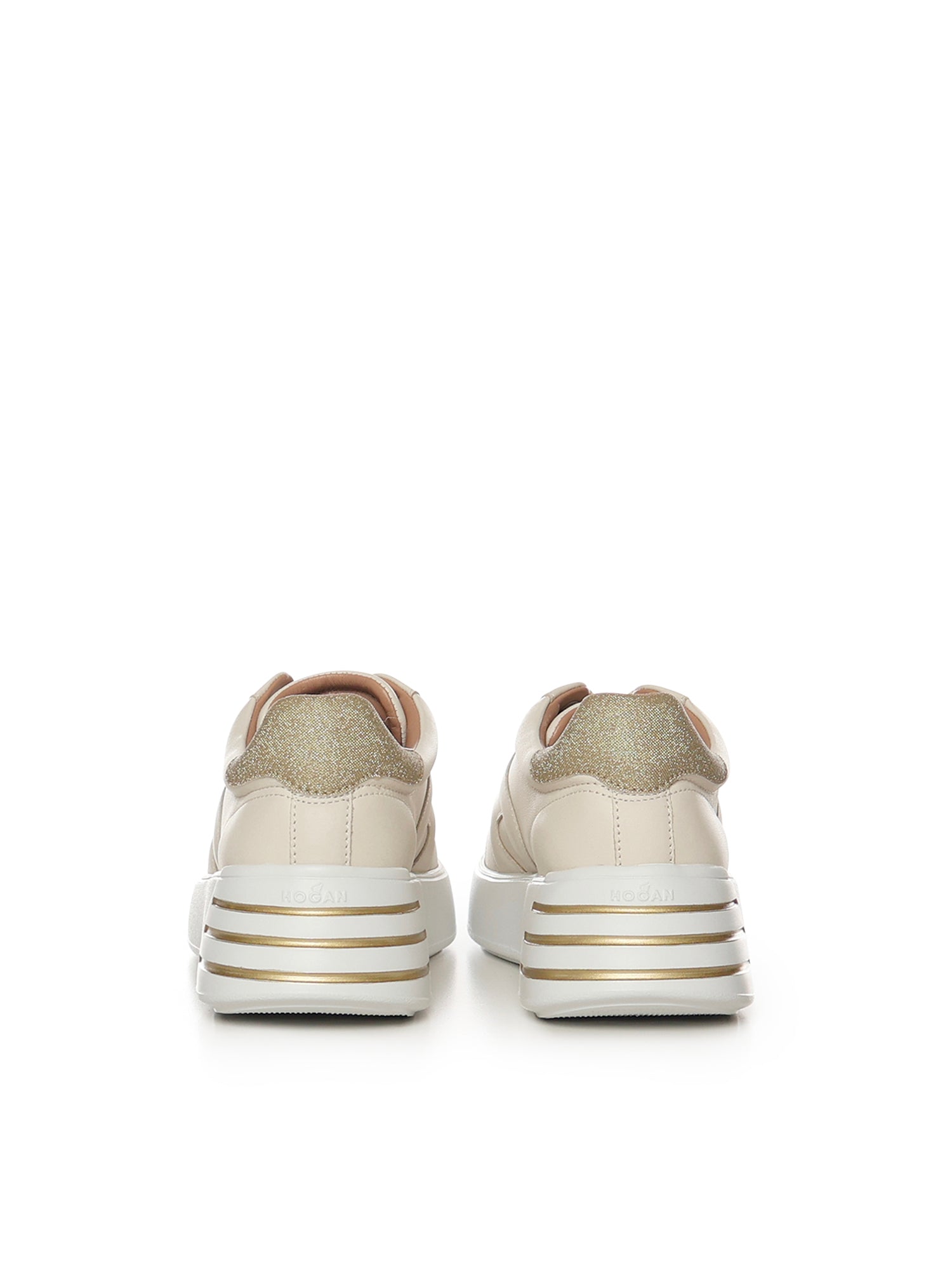 Hogan Sneakers Ivory/gold Nappa