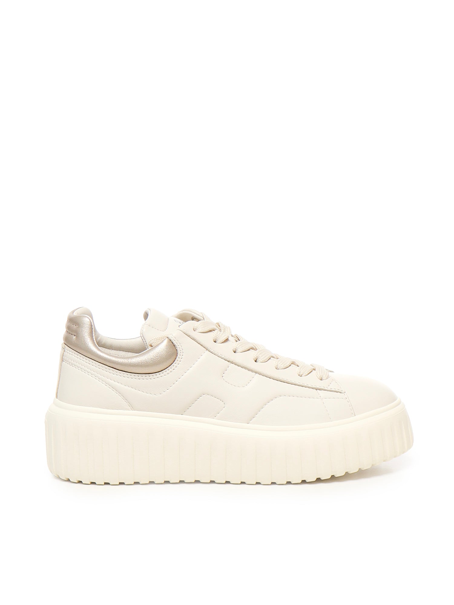 Hogan Sneakers Ivory, Gold Nappa
