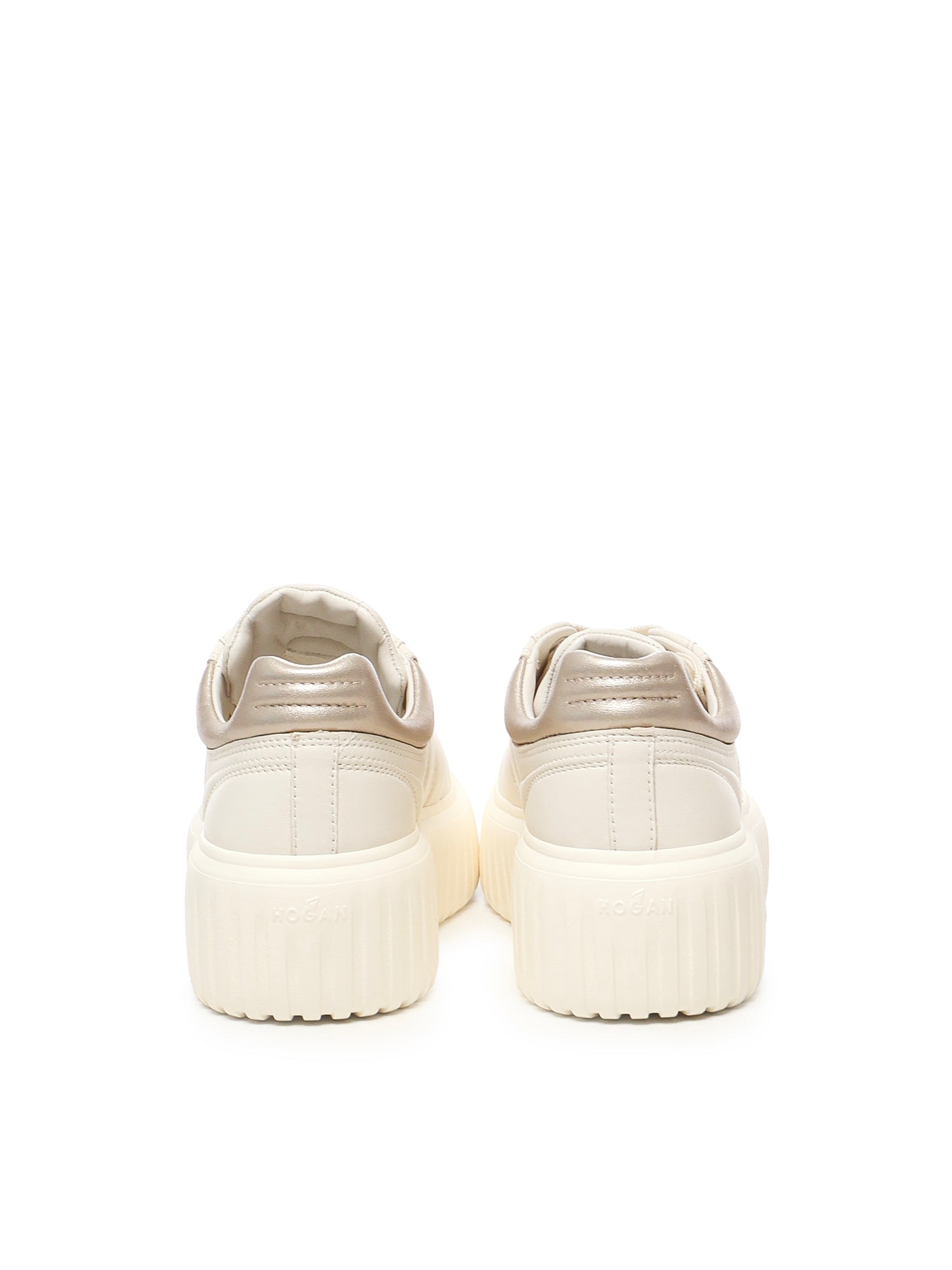 Hogan Sneakers Ivory, Gold Nappa