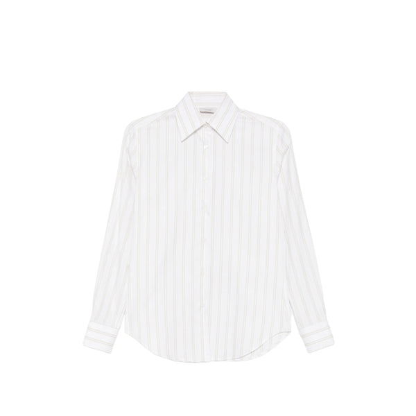 Shirt White Silk-Cotton