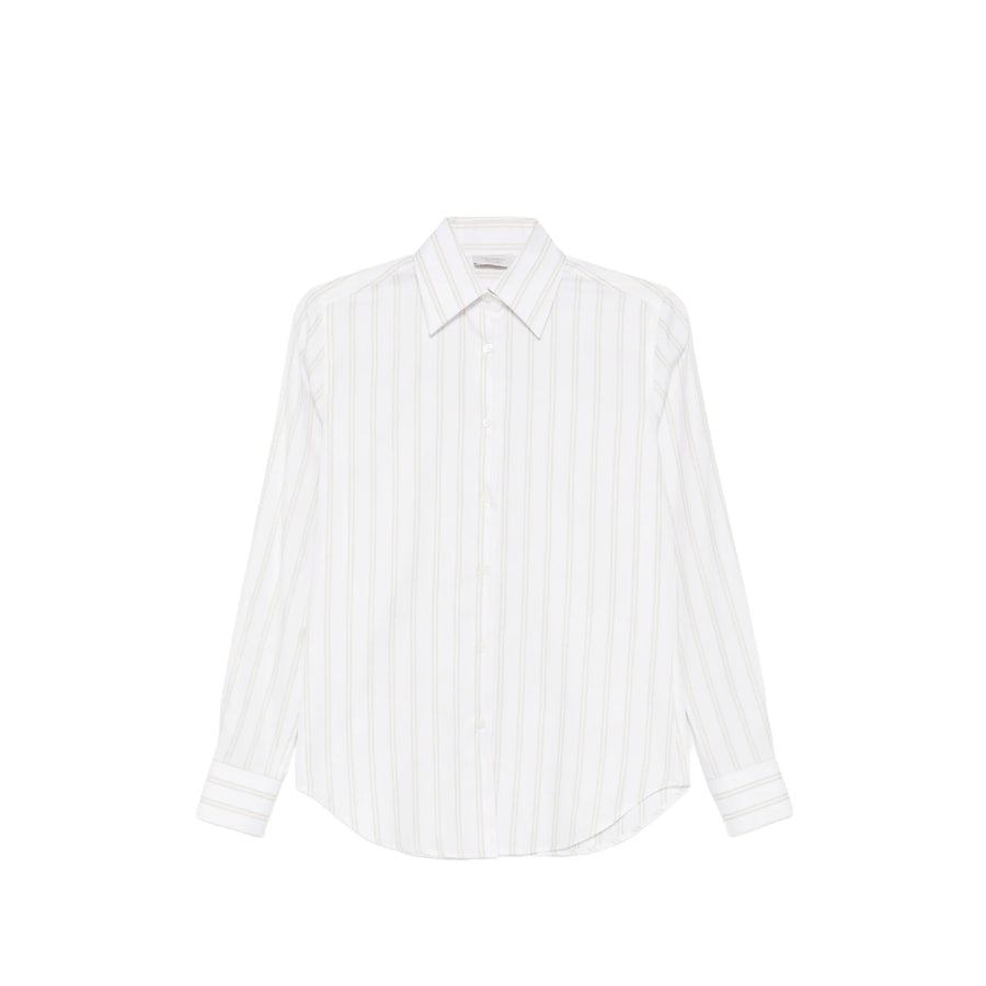 Shirt White Silk-Cotton
