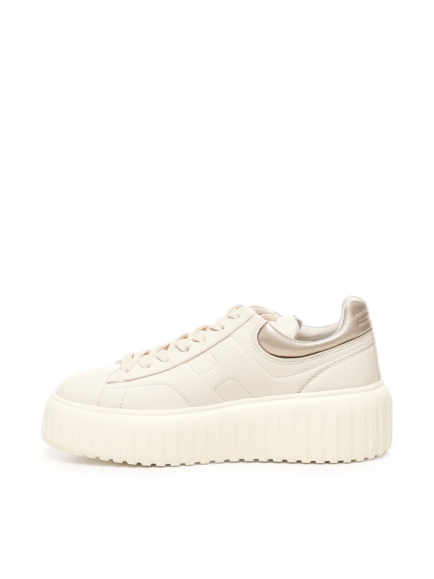 Hogan Sneakers Ivory, Gold Nappa