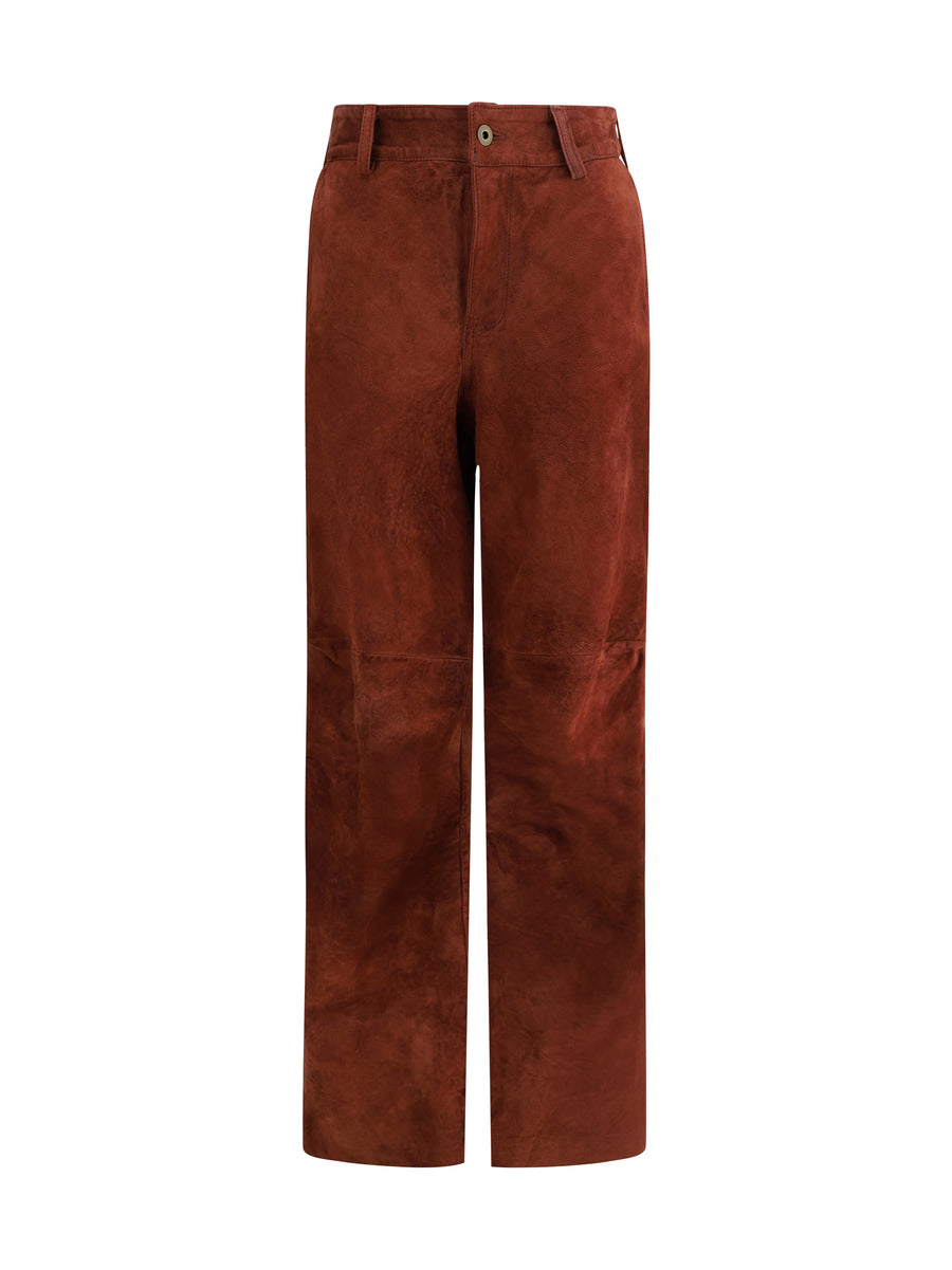 Salvatore Santoro 100% Leather trousers in brown