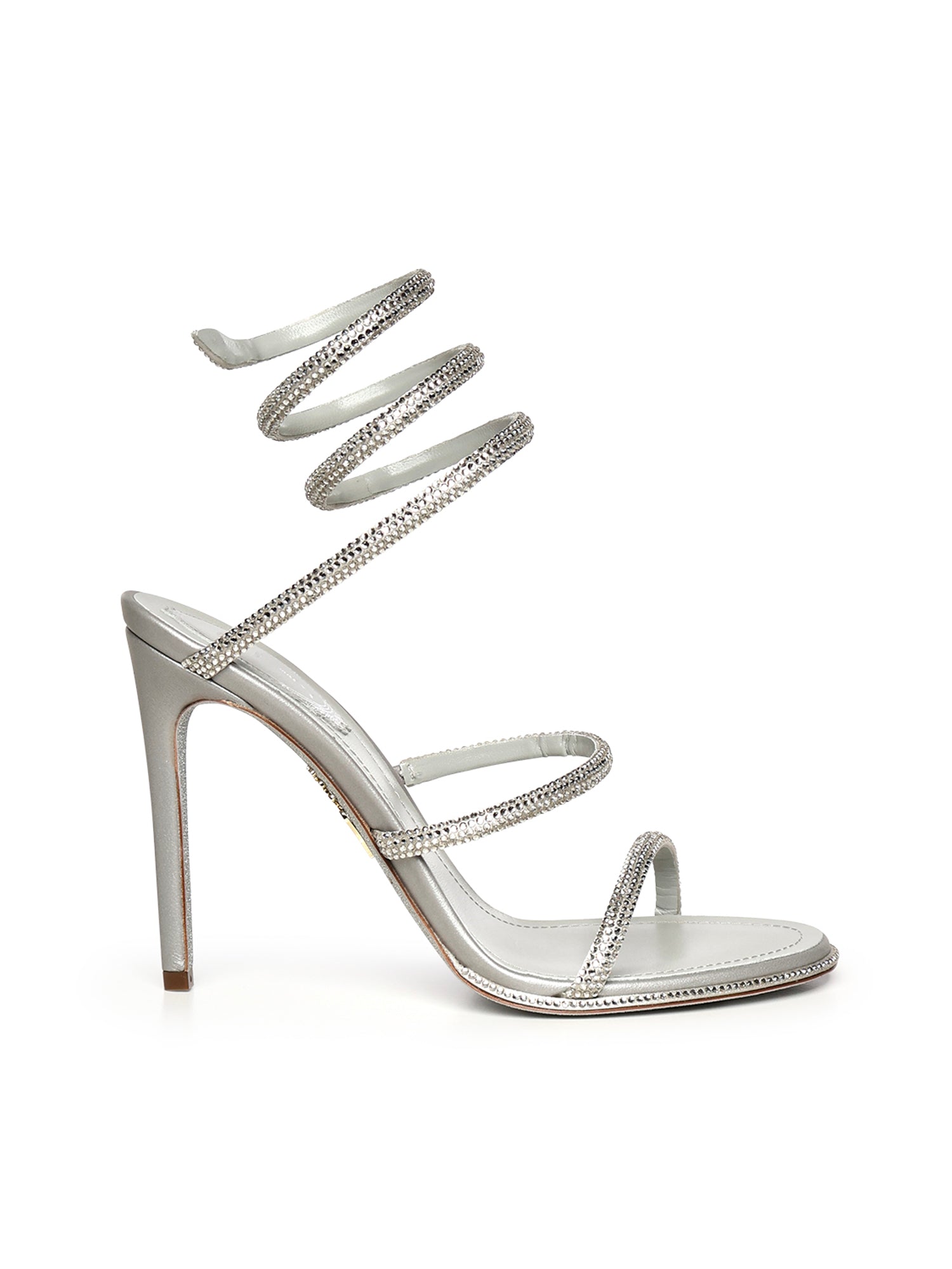 René Caovilla Sandals Silver Satin