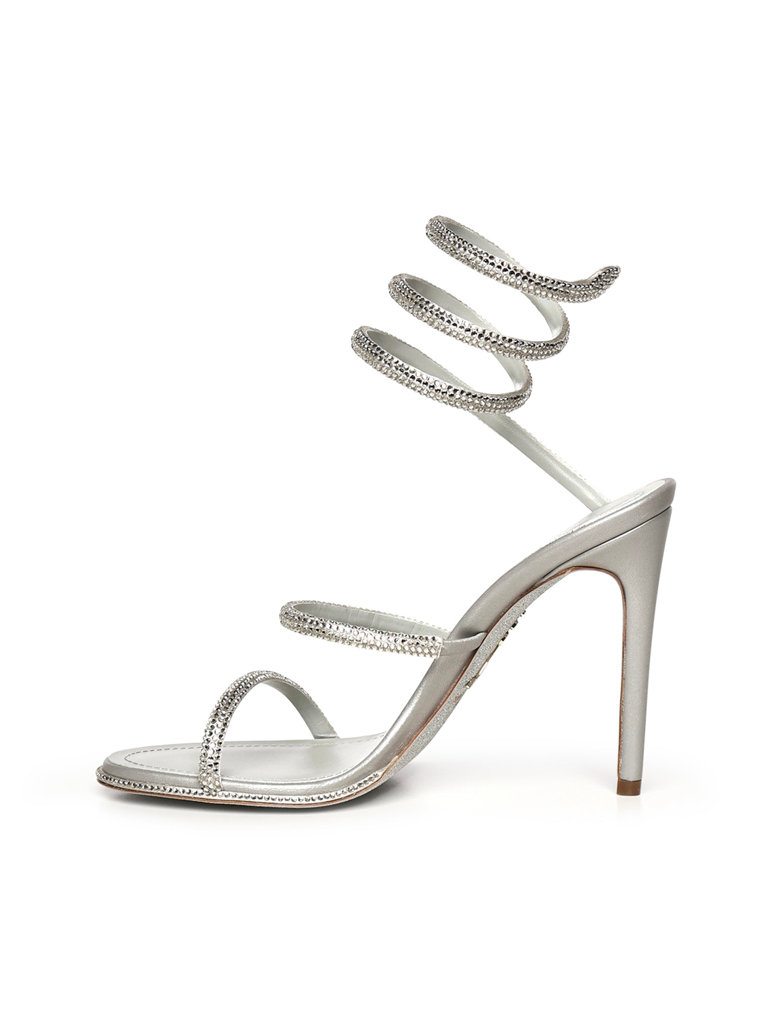 René Caovilla Sandals Silver Satin
