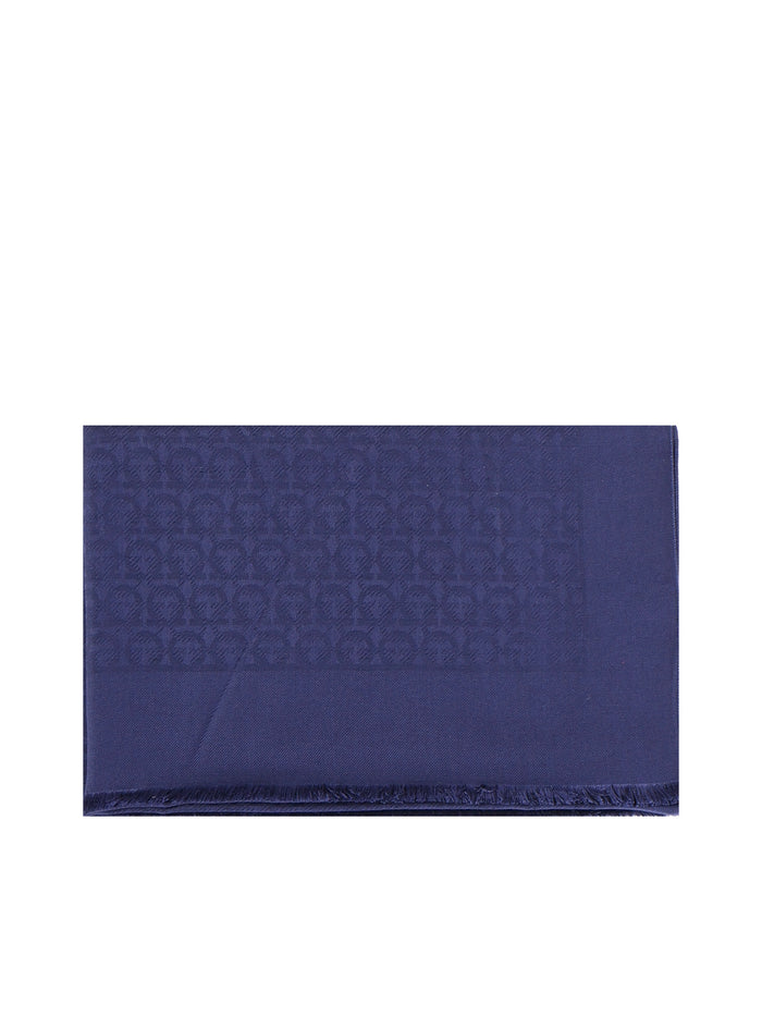 Ferragamo Scarfs Blue Silk