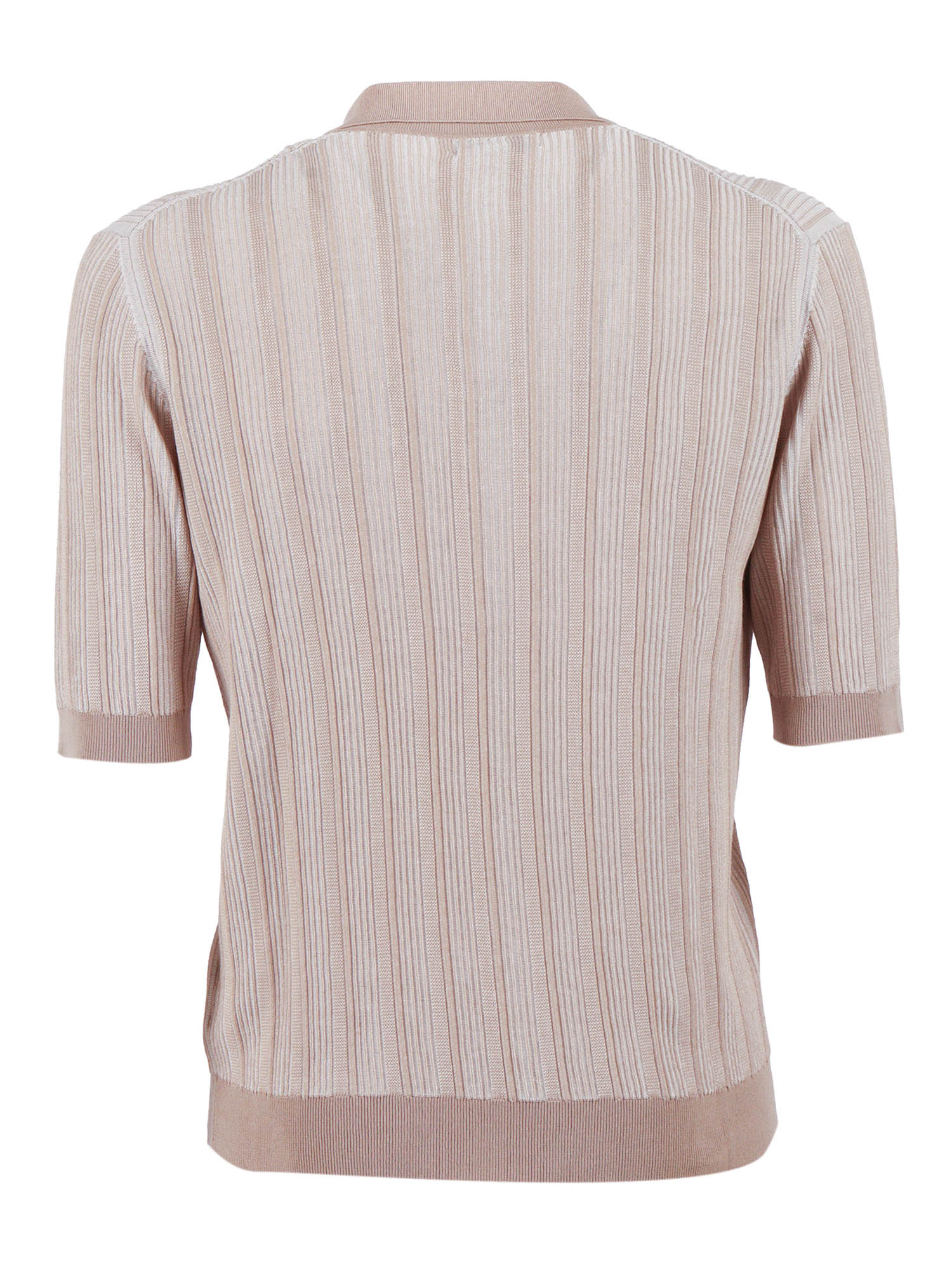 SHORT SLEEVES POLO Beige Cotton