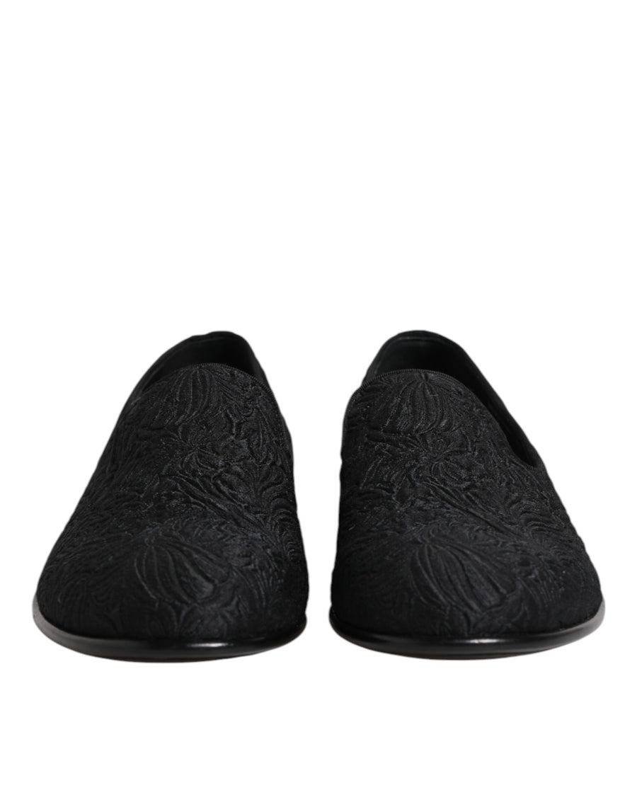 Dolce & Gabbana Velvet Leather loafer in black