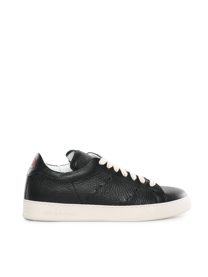 Kiton Sneakers Blue Calfskin