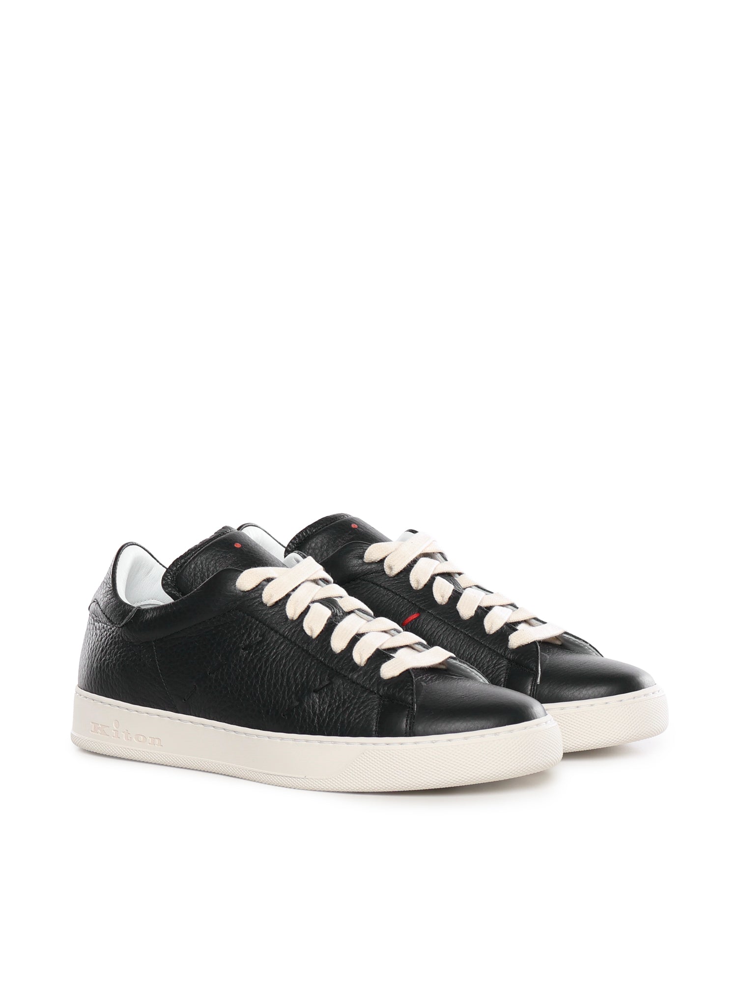 Kiton Sneakers Blue Calfskin
