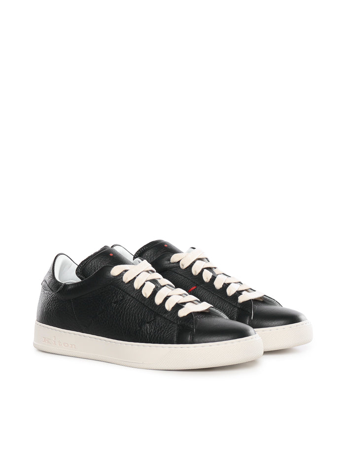 Kiton Sneakers Blue Calfskin