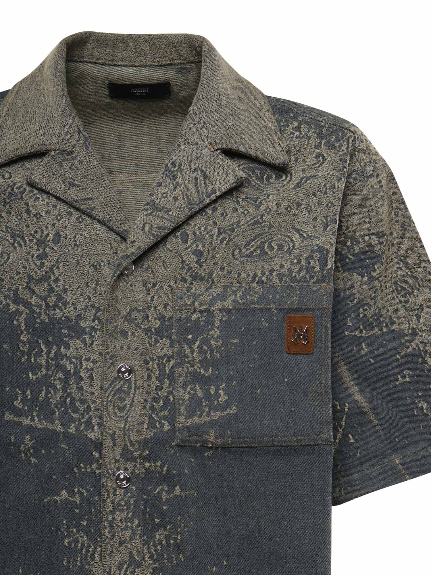 Amiri Shirts Tarnished Indigo Cotton