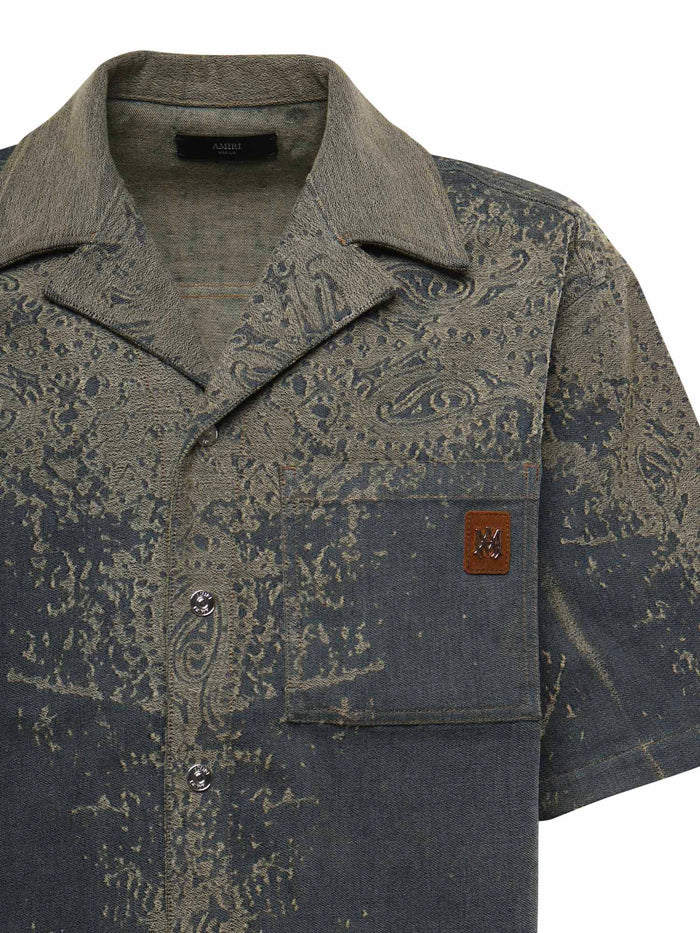 Amiri Shirts Tarnished Indigo Cotton