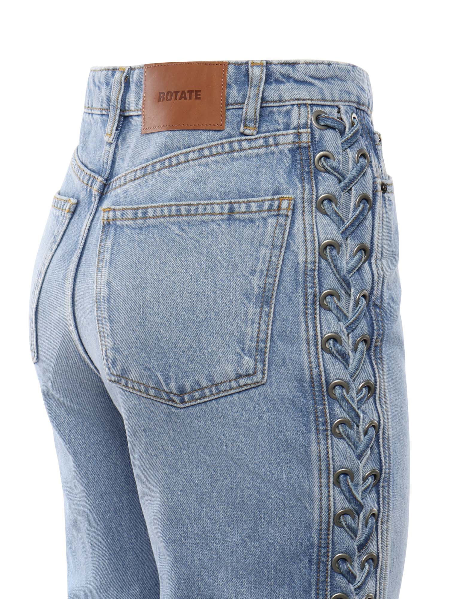 Rotate Jeans Hydrangea Blue Cotton
