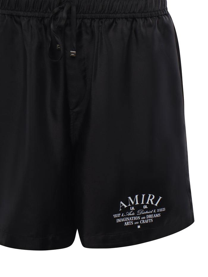 Amiri Shorts Black Silk