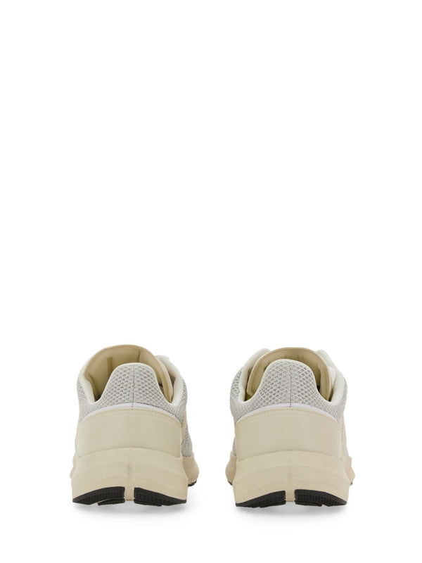 Logo Sneaker With Rubber Sole White Leather Trainers