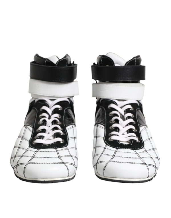 Dolce & Gabbana Leather high-top sneaker in black