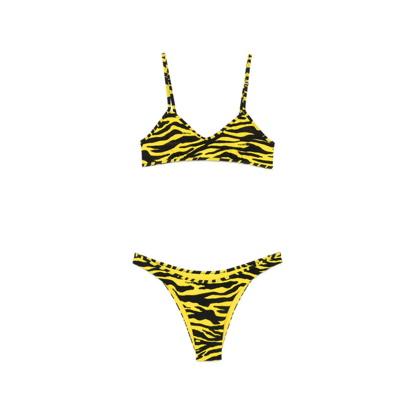 One-Piece Swimsuit Yellow-Black Yellow/black Polyamide Bikinis