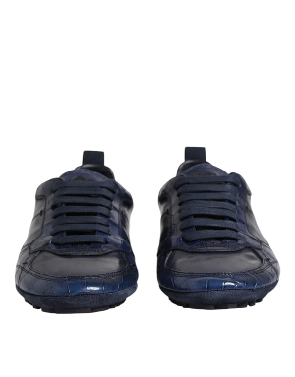 Dolce & Gabbana 100% Crocodile Leather sneaker in navy
