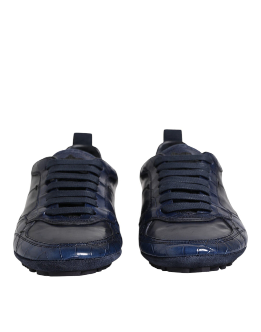 Dolce & Gabbana 100% Crocodile Leather sneaker in navy