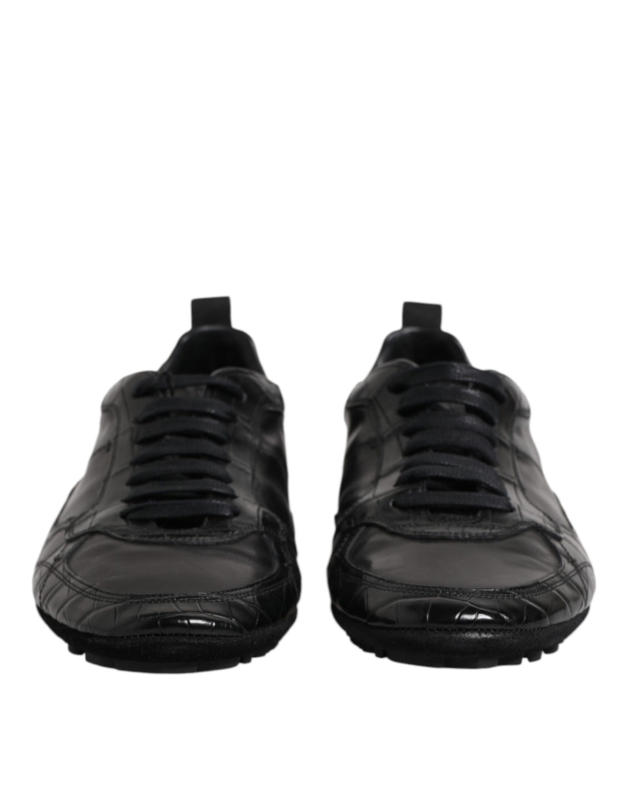 Dolce & Gabbana 60% Crocodile Leather sneaker in black