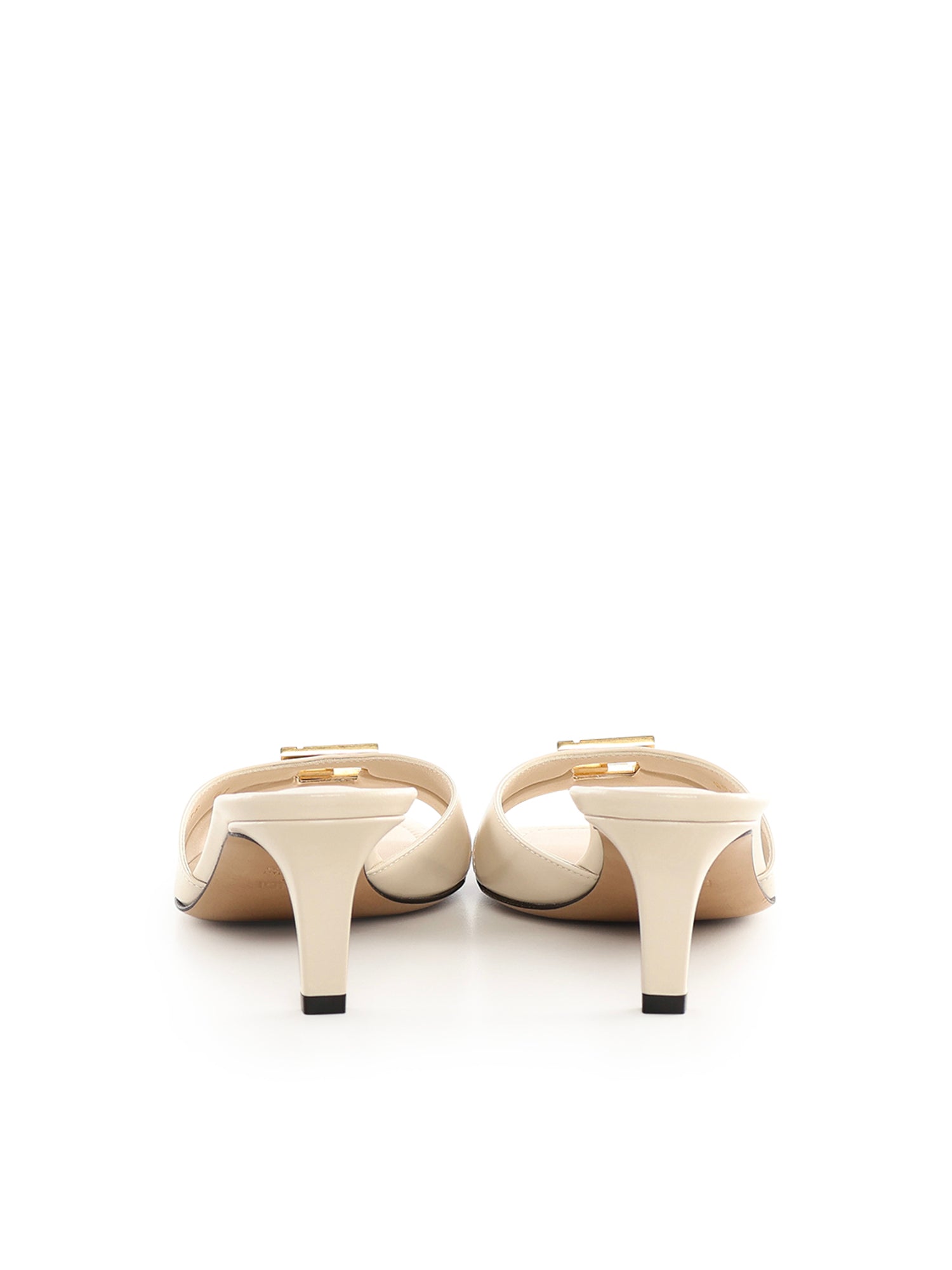 Fendi Sandals White Calfskin