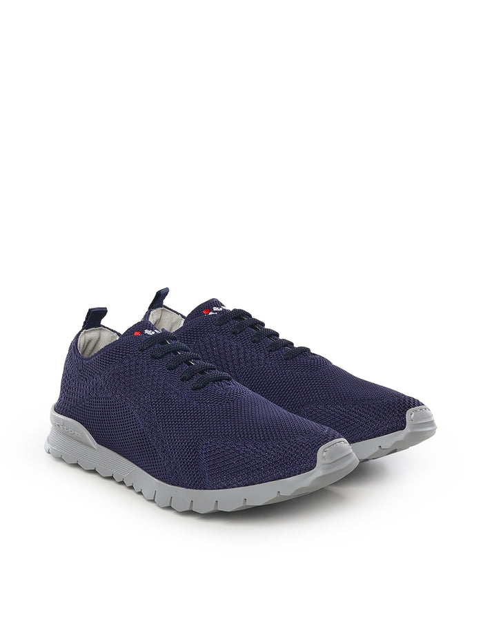 Kiton Sneakers Blue Cotton