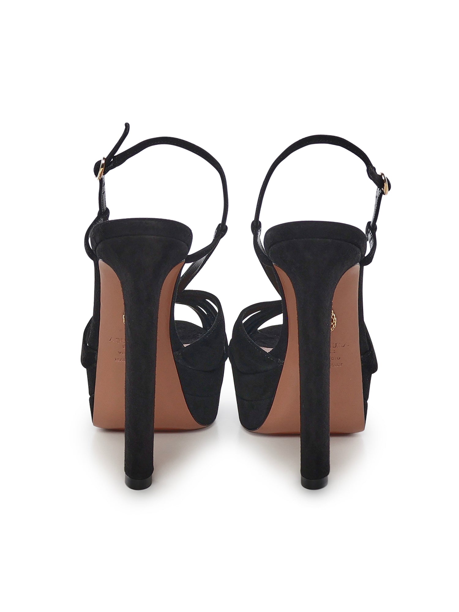 Aquazzura Sandals Black Kid Suede Leather