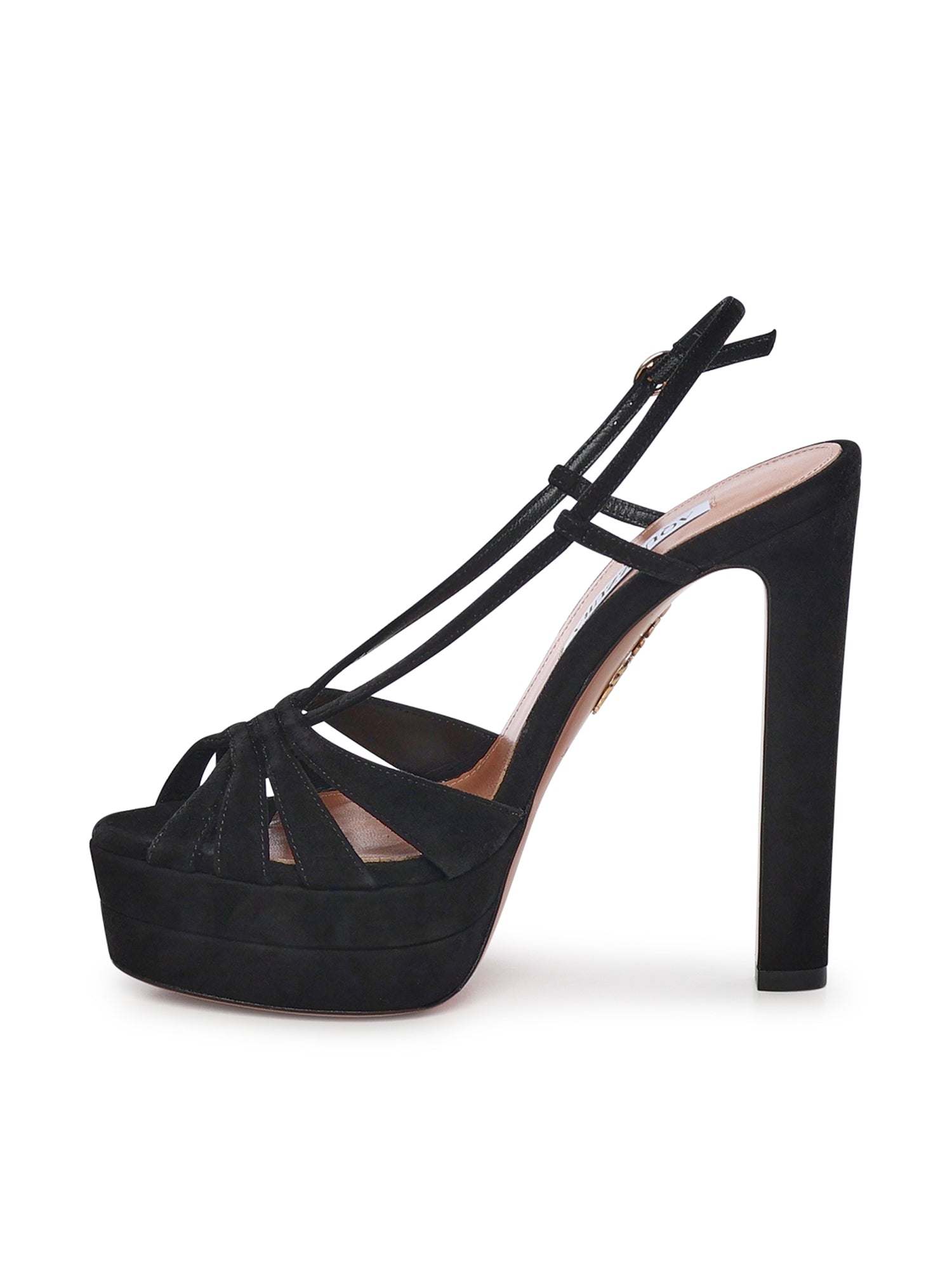 Aquazzura Sandals Black Kid Suede Leather