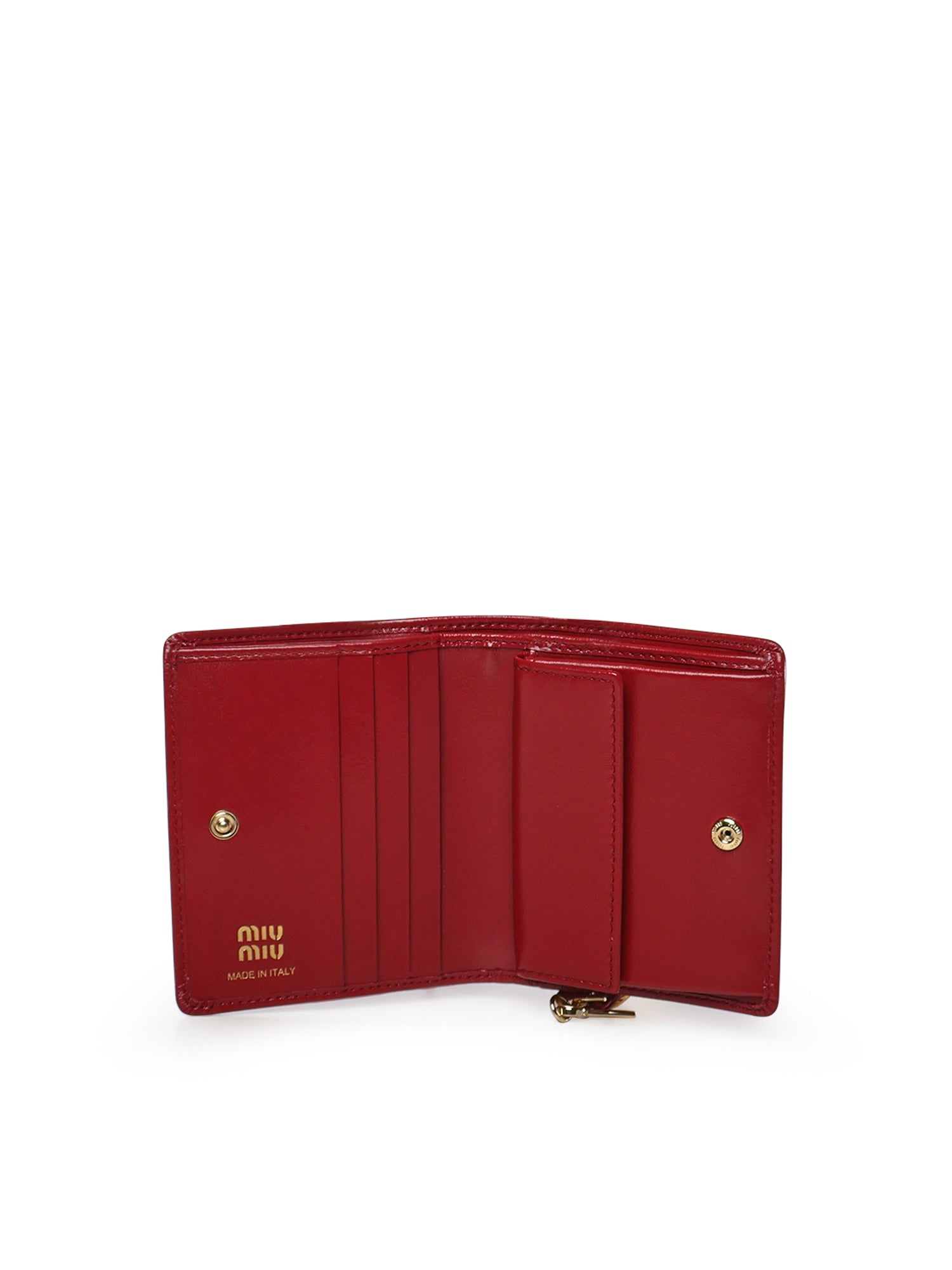 Miu Wallets Ruby Calfskin