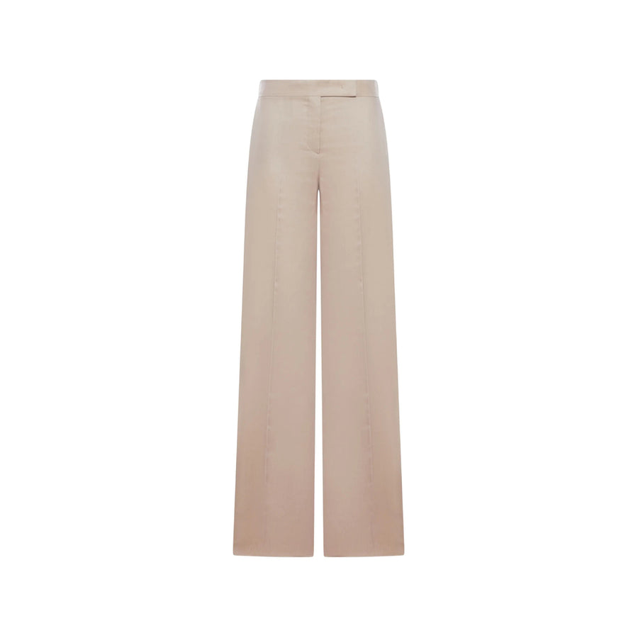 Wide-Leg Tailored Trousers Neutrals Fabric