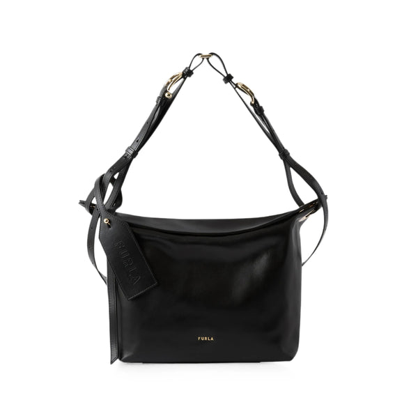 Leather Shoulder Bag Black