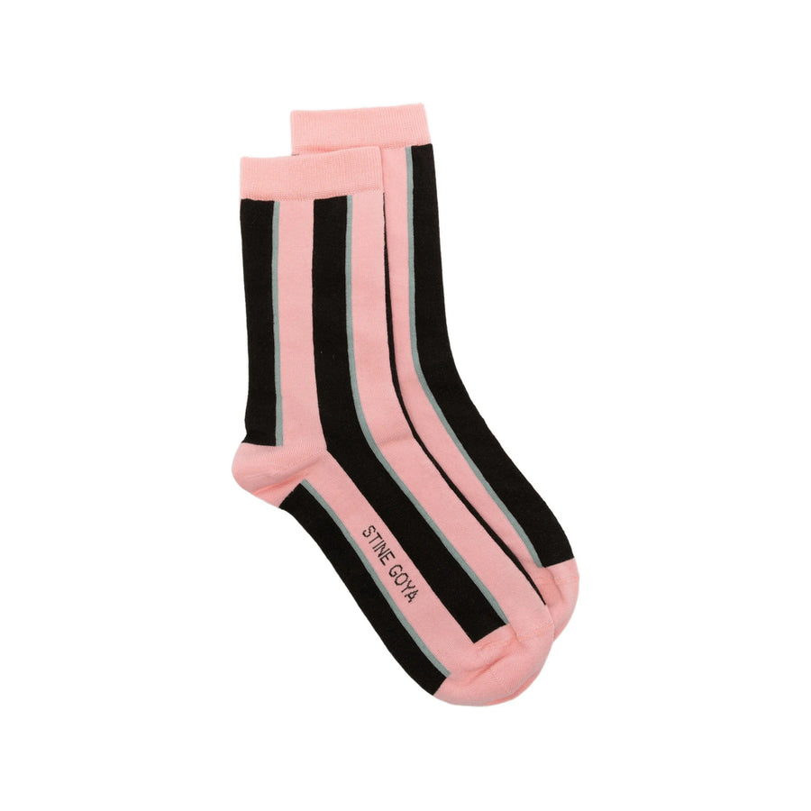 Ankle Socks Pink-Black Pink/black Organic Cotton